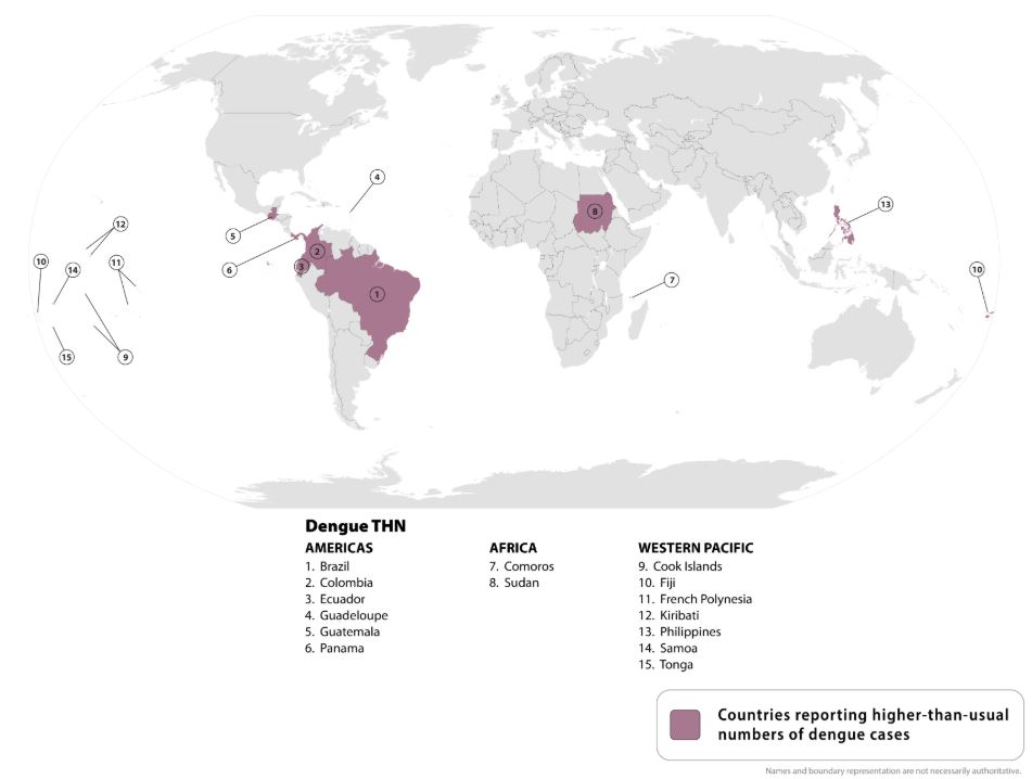 Mapa dengue junho 2025