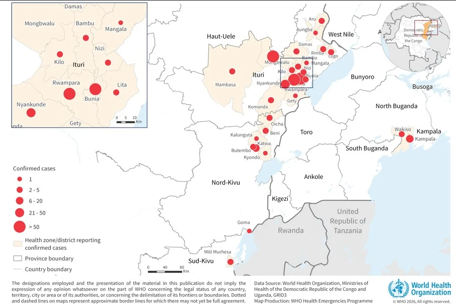 ebola distribuicao