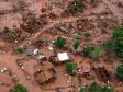 Mar de lama que cobriu a cidade de Mariana após o rompimento das barragens da mineradora Samarco em 03 de novembro de 2015.