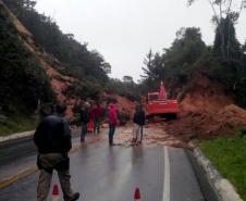 EStradas interditadas por causa da chuva