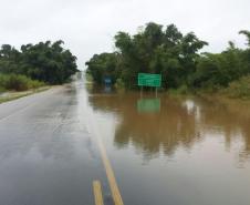 Estradas interditadas por causa da chuva