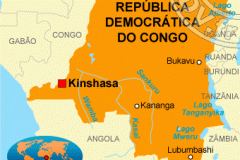 Localização geográfica da República democrática do Congo